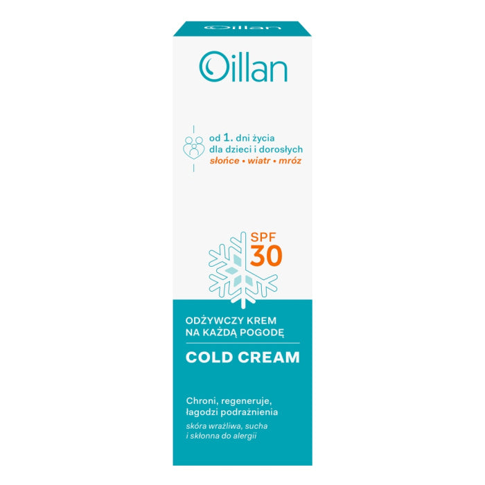 OILLAN COLD CREAM OCHRONNY KREM DO TWARZY I CIAŁA SPF 30 50 ML