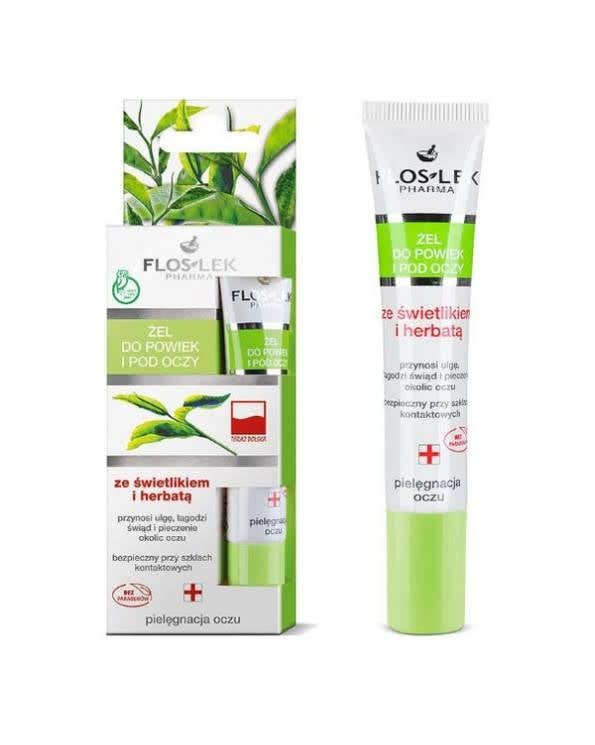 FLOSLEK Żel Do Powiek I Pod Oczy Ze Świetlikiem I Herbatą 15ml