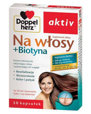 Activ Na Włosy + Biotyna Suplement Diety 30 kapsułek