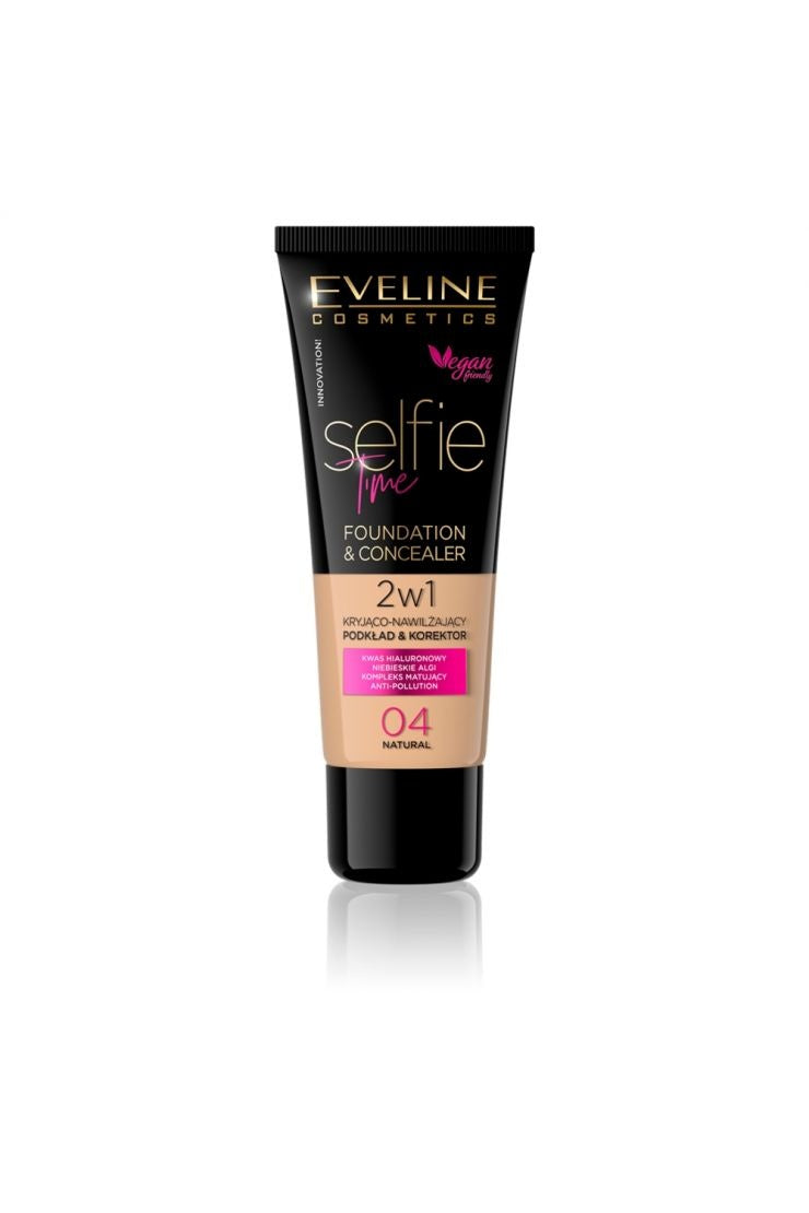 EVELINE Covering & Moisturizing Foundation and Concealer 04 Natural 30ml