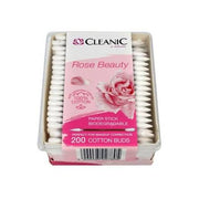 CLEANIC Rose Beauty Biodegradable Paper-Stem Cotton Swabs 200 Count