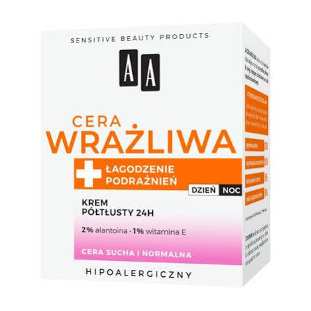 AA Cera Wrażliwa Łagodzenie Podrażnień KREM PÓŁTŁUSTY 24H