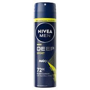 NIVEA MEN Deep Sport Maxx 72H Black Carbon Spray 150ml
