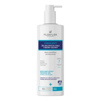 FLOSLEK Emollient Body & Scalp Cleansing Gel for Sensitive, Dry Skin 400ml
