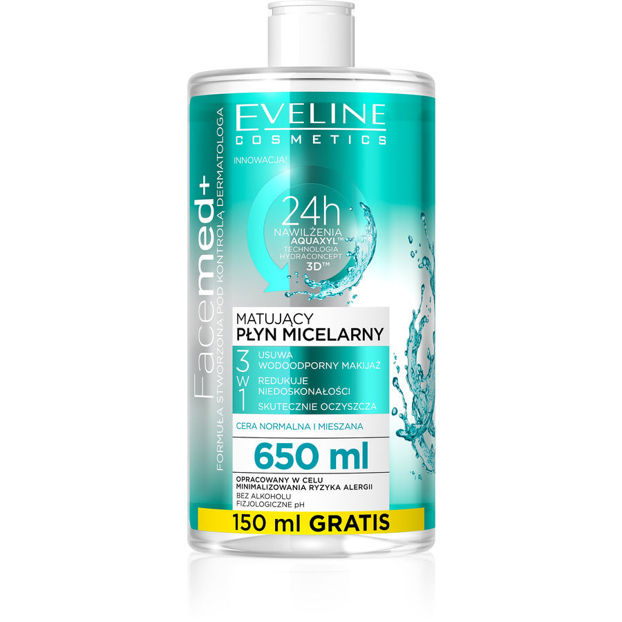 EVELINE Facemed+ Mattifying Micellar Water for Normal & Combination Skin 650ml