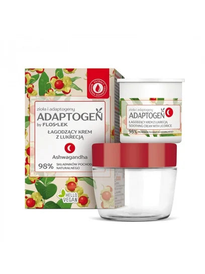 ADAPTOGEN Zioła I Adaptogeny Łagodzący Krem Z Lukrecją Na  Noc 50 ml - ECO ZESTAW