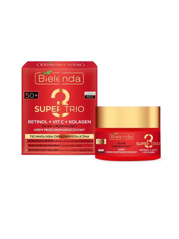 BIELENDA Super Trio 50+ Ujędrniający Krem Przeciwzmarszczkowy 50ml