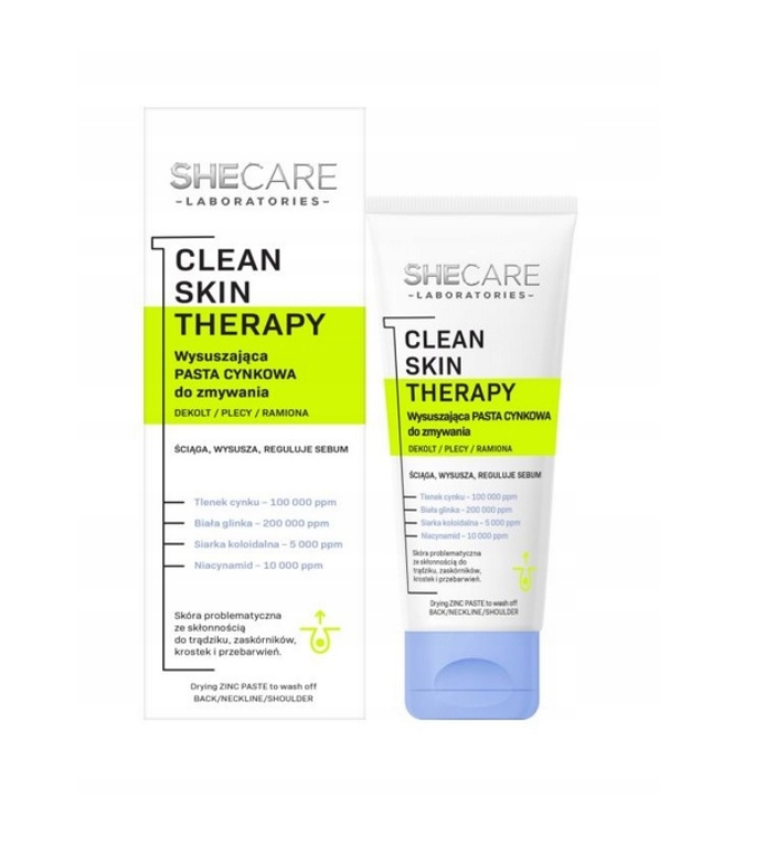 BIELENDA SheCare Clean Skin Therapy Wysuszająca Pasta Cynkowa 90g