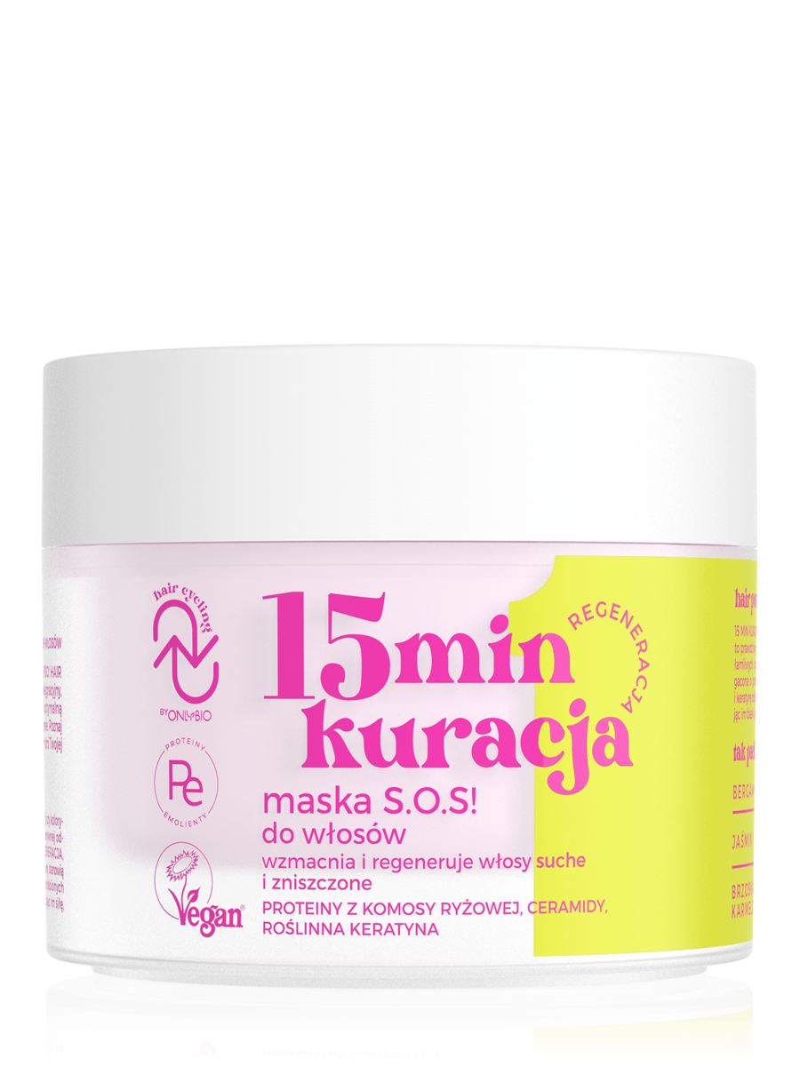 Hair Cycling by ONLYBIO Regeneracja 15 Minutowa Kuracja Maska S.O.S! Do Włosów 280ml