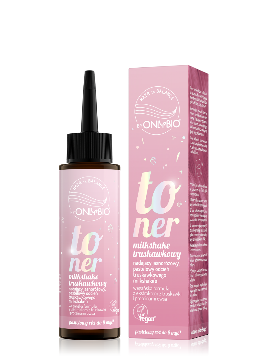 Hair in Balance by ONLYBIO Toner Truskawkowy Milkshake 100 ml