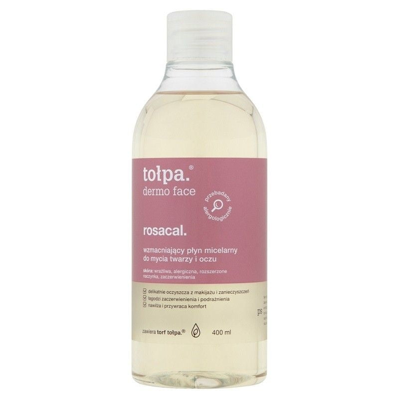TOŁPA Rosacal Wzmacniający Płyn Micelarny Do Mycia Twarzy I Oczu 400ml