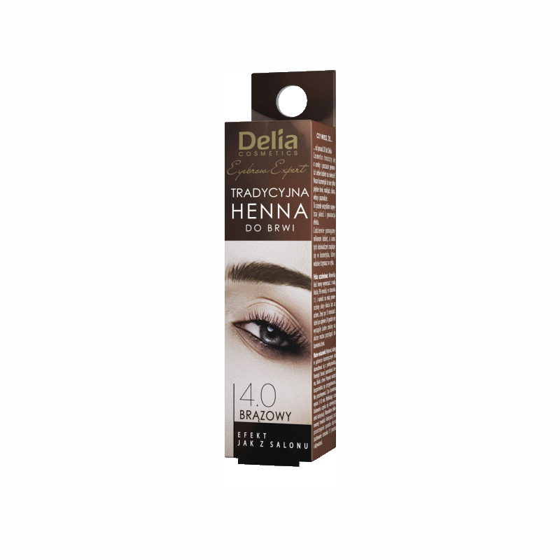 DELIA Henna Do Brwi  I Rzęs Tradycyjna 4.0 Brązowa