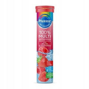 Plusssz 100% Multiwitamina Malina i Truskawka Bez Cukru 20tabletek