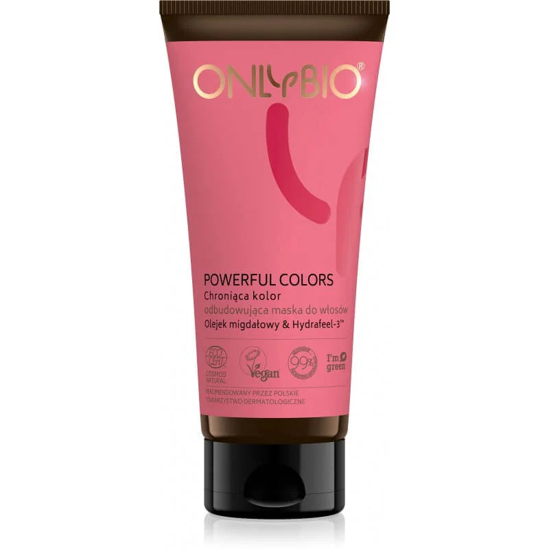 ONLYBIO Powerful Colors Chroniąca Kolor Odbudowująca Maska do Włosów 200 ml