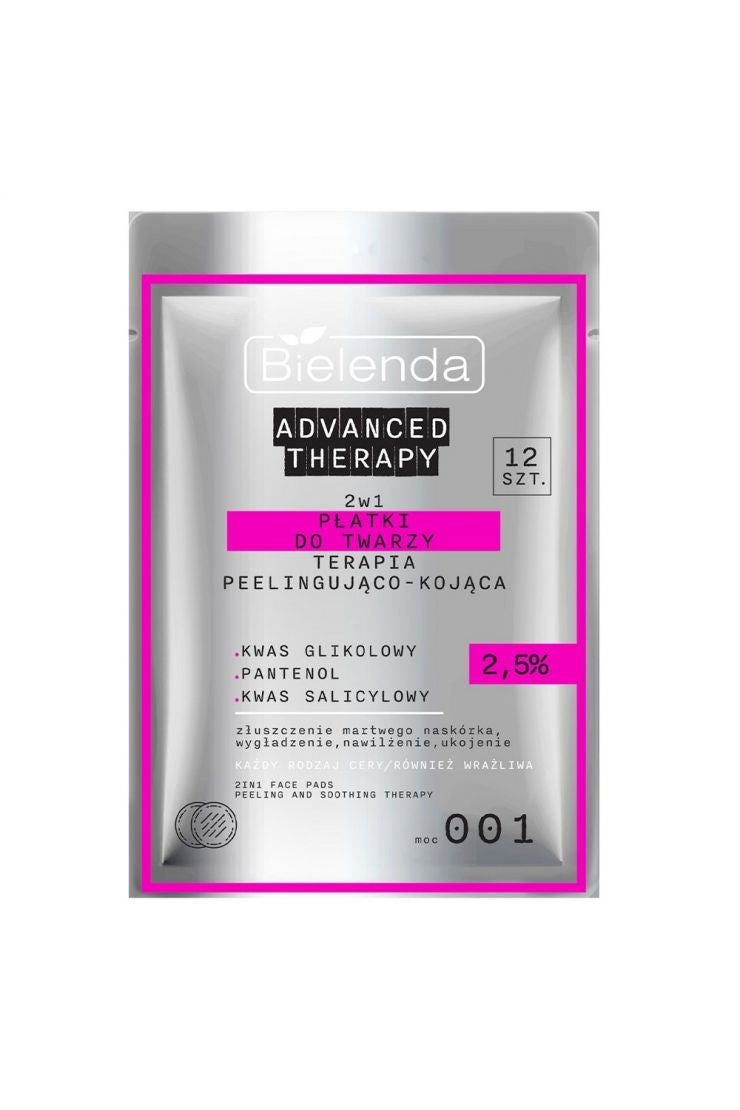 BIELENDA Advanced Therapy Exfoliating & Soothing Facial Pads 12 Count