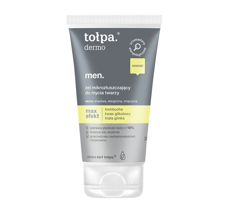 TOŁPA Dermo Men Max Efekt Mikrozłuszczający Żel Do Mycia Twarzy 150ml