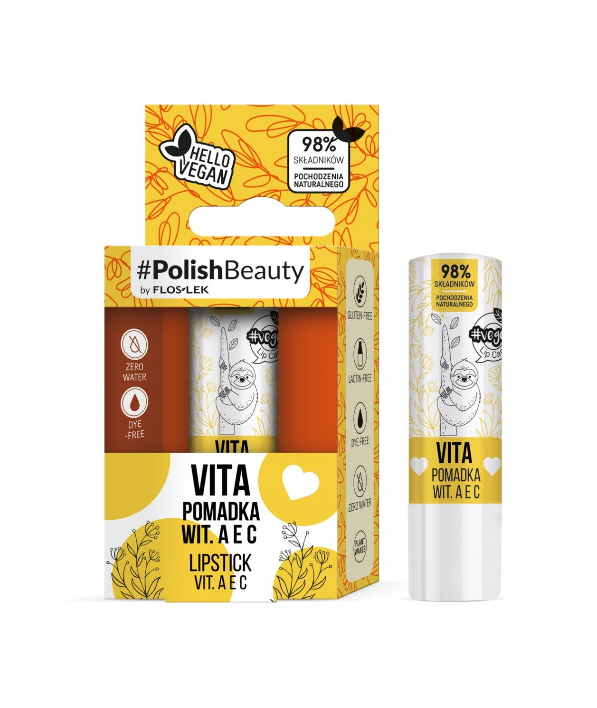 FLOSLEK Vege Lip Care Vita Pomadka Ochronna  Z Witaminami