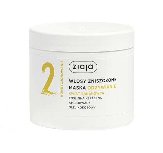 Ziaja- Wlosy zniszczone maska odzywiane kwiat bananowca -350 ml