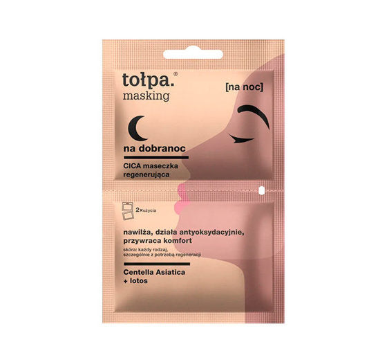 TOŁPA Masking Na Dobranoc Cica Maseczka Regenerująca Do Twarzy 2X5ml