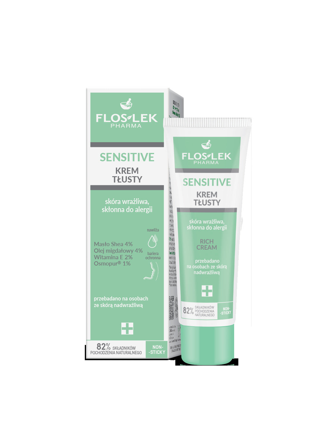 FLOSLEK Sensitive Rich Cream for Sensitive, Allergy-Prone Skin 50ml
