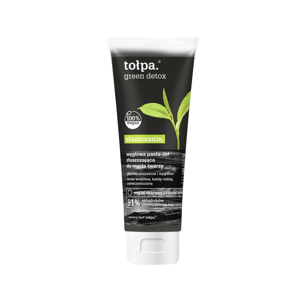 TOŁPA Detox Złuszczenie  Węglowa Pasta-Żel do Mycia Twarzy 125ml