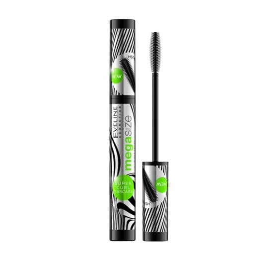Mega Size Lashes Super Curl Lengthening and Curling Black Mascara 10ml
